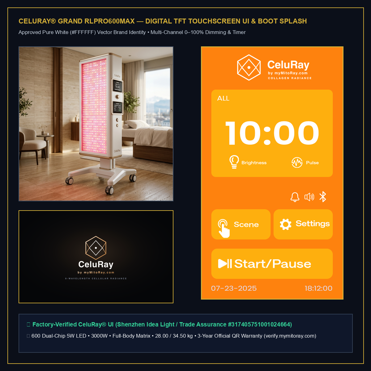 CeluRay Grand RLPRO600MAX Touchscreen UI